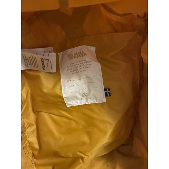 Fjallraven Kanken Classic Backpack 23510 Yellow Bag Unisex Logo Pockets - Picture 11 of 12